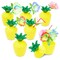 Plastic Pineapple Cups with Lids and Straws for Hawaiian Party (10 oz, 12 Pack)